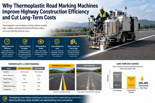 Latest company news about 熱可塑性道路標識機が高速道路建設の効率を向上させ、長期的なコストを削減する理由