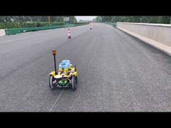 道路線を先行マークするロボット機械